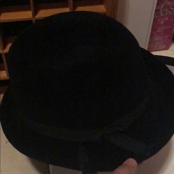 Black felt fedora hat new - Picture 2 of 7